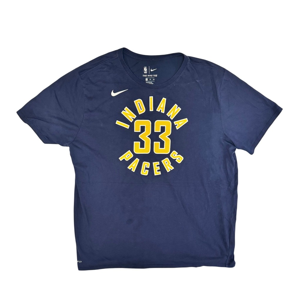 Nike Indiana Pacers Myles Turner 33 NBA Dri-FIT T-Shirt Navy Blue Mens XXL